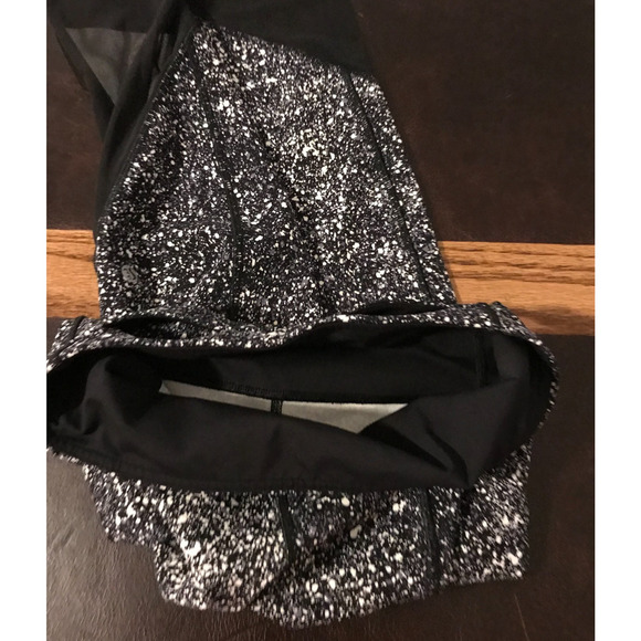 Lululemon Pace Rival Crop (Marathon) Splatter White Black / Black - Size 4 - Picture 7 of 11